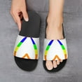thumbnail image 6 of GZHJMY Stylish Slides for Women Men, Hand Drawing Heart Shape in Rainbow Colours Soft Flexible Slip-on Sandals Slippers, 6 of 7
