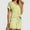 Green, variant on Viluyesy Tops Elastic Waist Short Pants 2PC Women V-Neck T-Shirt and Shorts Set Shirt and Shorts Sets Two PC Orange Size M