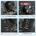 thumbnail image 3 of Pyle PPHP844B 400 W Portable Bluetooth Speaker w/ LED Party Lights & Remote, 3 of 6