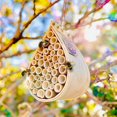 thumbnail image 3 of Pollinating Palace - Eco-friendly Handmade Natural Wood Hanging Habitat-Bee House, 3 of 6