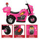 thumbnail image 4 of Moto Montable Eléctrica para Niños con Luces y Sonido Bateria Recargable de 6v - Rosa, 4 of 7