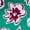 Green Parakeet Paris Flower, variant on Women’s Stretch Satin Sleep Top and Pants, 2-Piece Set, Sizes XS to 3X