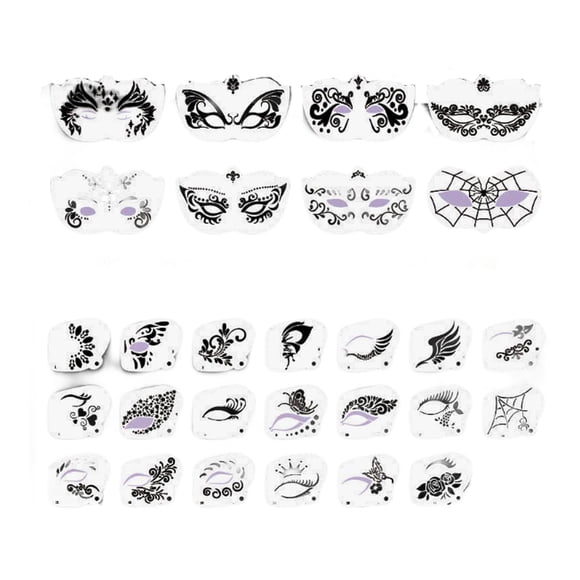 Wisewang PET Inventive Carnival Face Stencils DIY Pumpkin Carving Wood Easy To Face Painting Stencils For Every Occasion