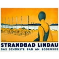 thumbnail image 3 of Metzger, Charles 18x15 Black Modern Framed Museum Art Print Titled - Strandbad Lindau, 3 of 5