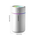 thumbnail image 4 of Rainbow Humidifier with Colorful LED Lights, 280mL Portable Nano Mist Diffuser for Home, Car, Office - Ultra Quiet, 6-Hour Runtime, 2 Mist Modes, USB Powered, Aromatherapy Compatible, 4 of 7