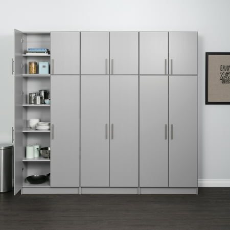 

Prepac Light Gray Elite Utility Storage Cabinet Set D - 6 Pieces