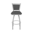 thumbnail image 5 of 870 Hadleigh 30" Swivel Bar Stool with Anodized Nickel Finish and Graph Coal Seat and Back, 5 of 5