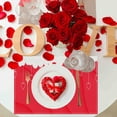 thumbnail image 3 of KCEHTA Valentines Day Placemats Set of 4 Love Heart Valentines Placemats 12x18 Inch Seasonal Wedding Anniversary Birthday Table Mats for Party Kitchen Dining Valentines Day Decorations, 3 of 6
