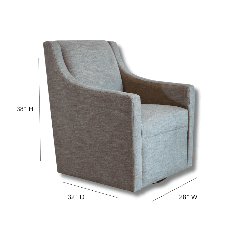 Kansas Swivel Accent Chair, Keten Earth