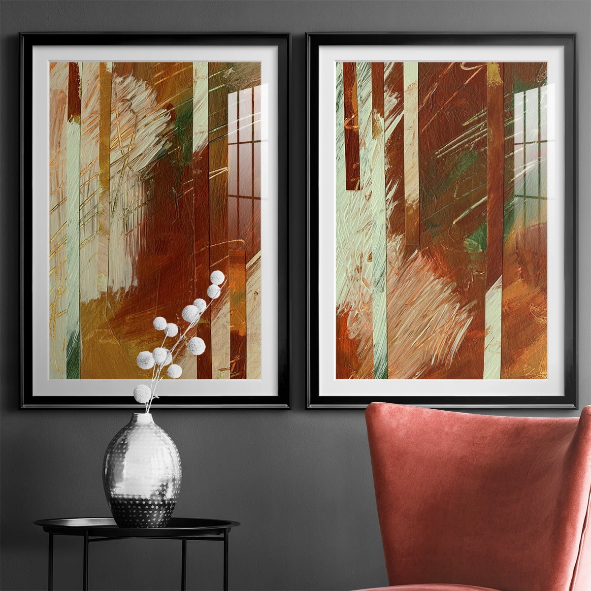 Wexford Home Wheaten I Premium Framed Print, 26.5" x 36.5" - Ready to Hang, Black (Set of 2)