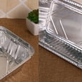 thumbnail image 3 of Worallymy 10 Uds. bandeja de papel de aluminio desechable en forma de rectángulo contenedores de comida para llevar con tapas de aluminio/sin tapa Worallymy JD735907763, 3 of 7