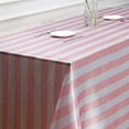 thumbnail image 3 of BalsaCircle 90" x 156" Blush White Satin Stripes Rectangle Tablecloth Dining Linens, 3 of 7