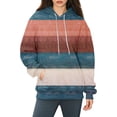 thumbnail image 6 of Bovemsi Sweatshirt for Women Oversized Hoodies Striped Plus Size Sweatshirts Long Sleeve Pullover Fall Clothes With Pocket Comfort Hoodie, 6 of 6