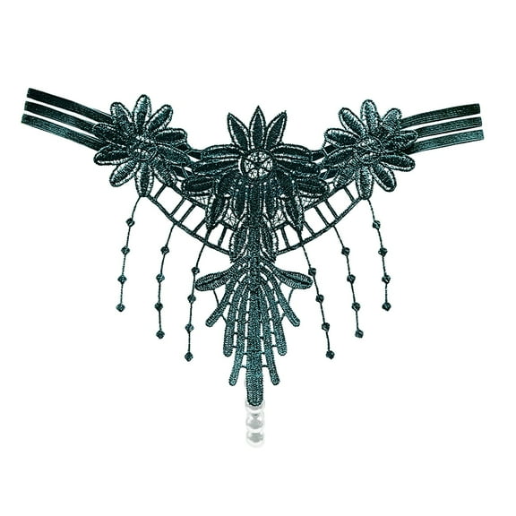 Seductiva Women Clothing Seamless Women Underwear Panties Light Tassel Thong Women Embroidery Can Play Beaded Open Crotch Panties Ladies Panties