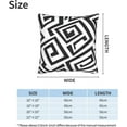 thumbnail image 6 of Black and White Boho Modern Abstract Throw Pillow Covers 16x16 Inches Set of 2, Decor Decorative Pillow Case Square Cushion Covers for Sofa Bed Couch Living Room, 6 of 7