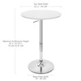 thumbnail image 2 of Bronte Living Table de Bar avec Dessus Rond, Hauteur Réglable, Design Pivotant, Base Piédestal et Protection de Plancher pour Bar, Bistro, Pub, Café, Restaurant - Série Hope - 1 Unité, 2 of 6