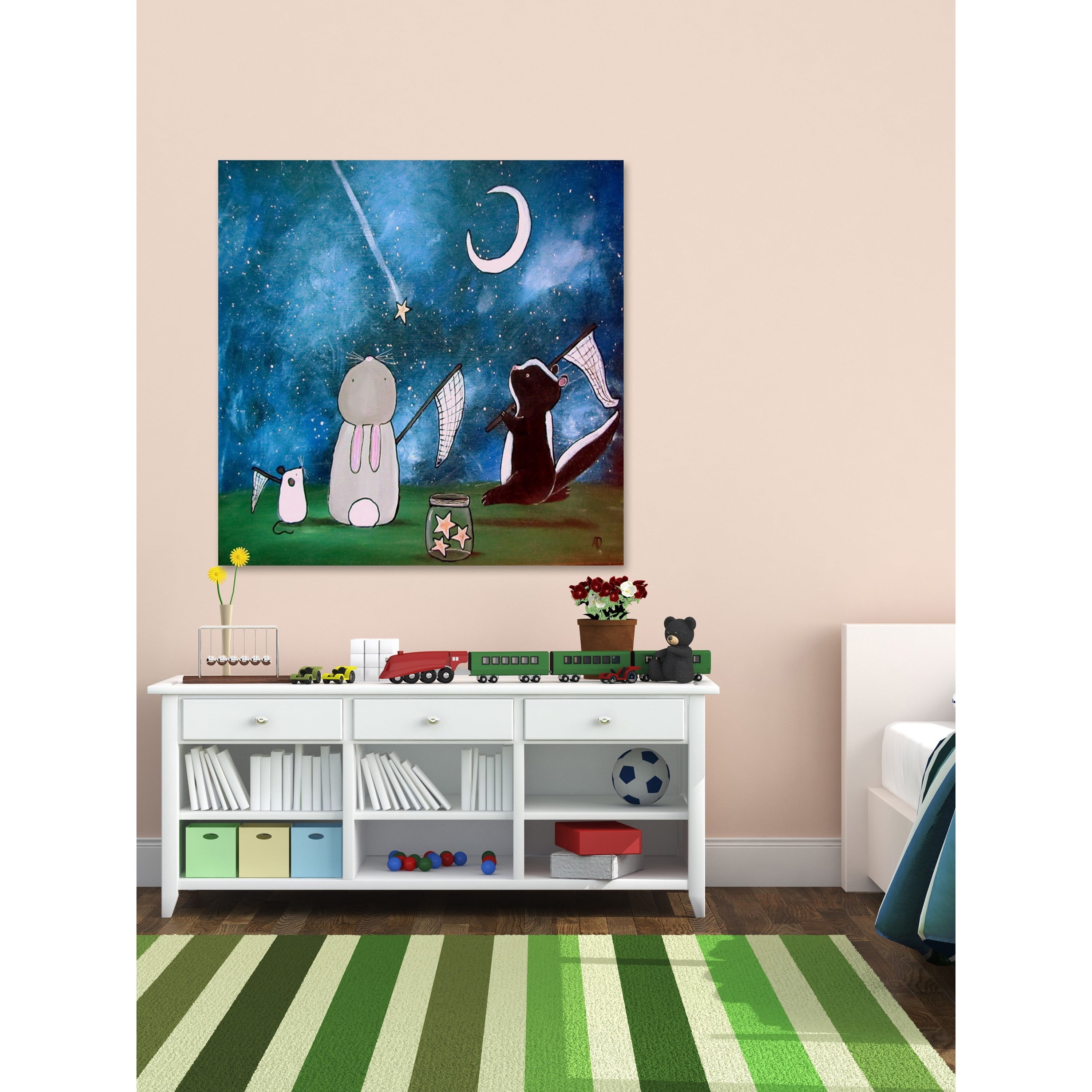 Marmont Hill "Shooting Star" by Andrea Doss Painting Print on Wrapped Canvas