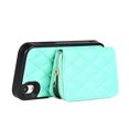 thumbnail image 4 of iPhone XR Wallet Case and Cover, Allytech Zipper Case with Card Holder Slot Crossbody Chain Strap Handbag Purse Wrist Strap Shockproof PU Leather Case for iPhone Xr 6.1", Green, 4 of 6