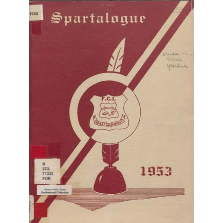 (Custom Reprint) Yearbook: 1953 Forster Secondary School - Spartalogue Yearbook (Windsor Ontario Canada)