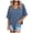 Blue, variant on Oversized Cropped Tshirts for Women Short Half Sleeve V Neck Tops Summer Flowy Split Hem Basic Tee Shirts (Dark Green, M)