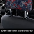 thumbnail image 4 of Kdxio Cool Red Off-Road Vehicle Pattern Print 2 Piece Car Head Rest Covers Set Auto Front/Rear Seats Headrest Cover Universal Fit Most Cars,Sedan, SUV, 4 of 9