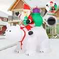 thumbnail image 6 of GOOSH Christmas Inflatables 6.6 FT Inflatable Santa Clause Riding Shaking Head Polar Bear, Cute Inflatable Santa Claus Carrying Gifts with LED Lights, Outdoor Christmas Decorations for Xmas Holiday, 6 of 7
