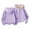 Purple, variant on SonxaHe Girl Hooded Sweatshirt Full Zip Long Sleeve Hoodie Child Comfy Loose Soild Sweatshirt with Pocket Purple,Sized 18-24 M