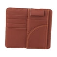 thumbnail image 5 of PAMINGONO Brown PU Sun Visor Organizer Clip for Car Interior, Auto Accessories, 1 Set, 5 of 8