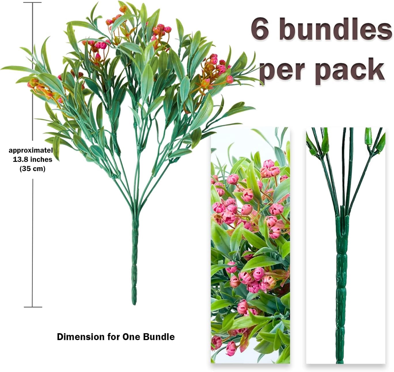 Artificial Flowers for Outdoors,16 Bundles Outdoor Fake Flowers UV Resistant Faux Silk Flowers for Outside Planters, Window Box Pot(Mix Color)