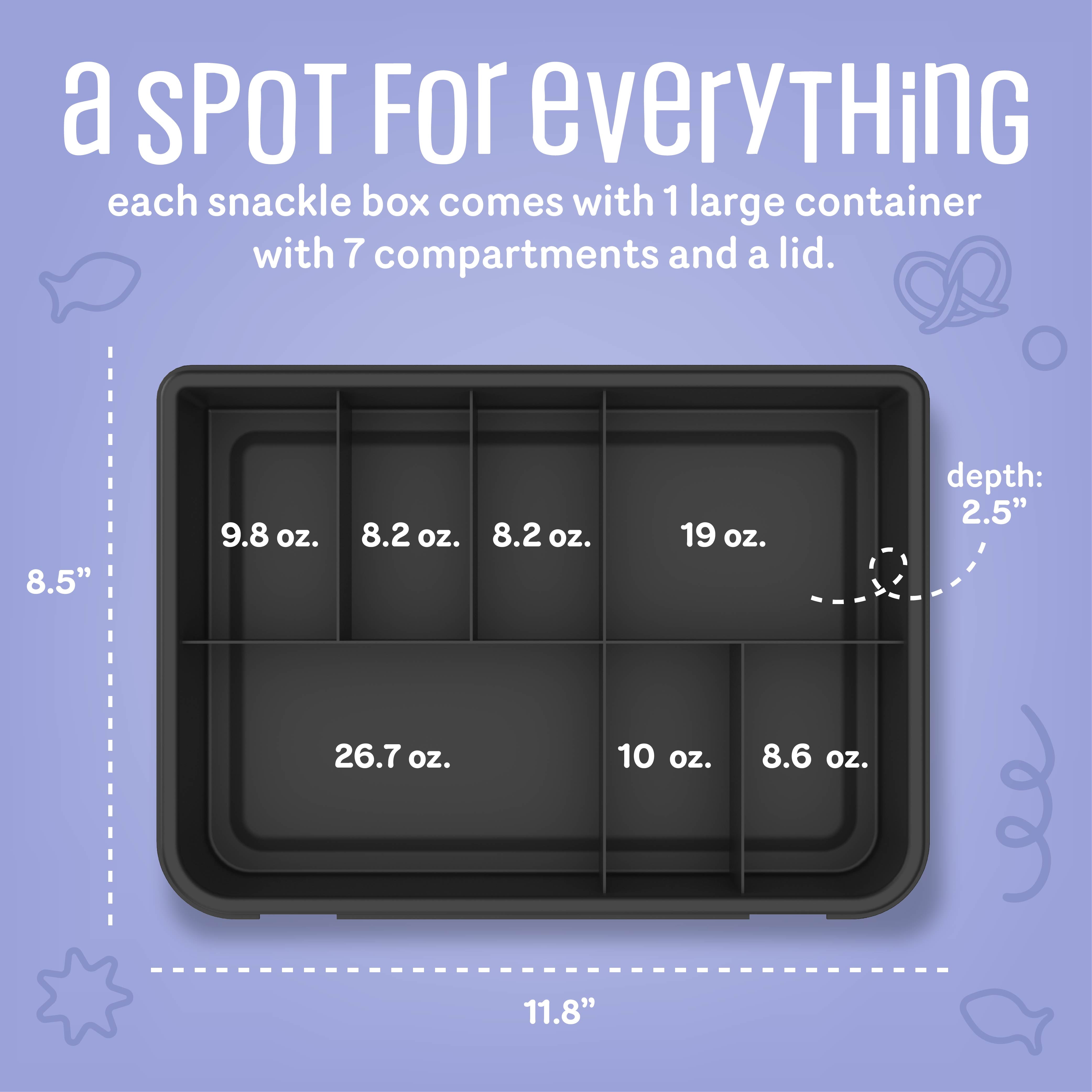 COOK WITH COLOR Lunch Box Container, 7-Grid Snack Box, Notebook Design