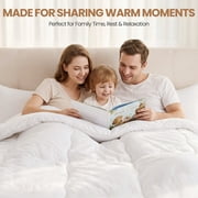 MARNUR Luxury Comforter Duvet Insert Full Size, 300GSM All Season Down Alternative, Hotel Cooling Quilted Comforters with 8 Tabs, Machine Washable 82 x 86