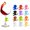 24pcs-A, variant on 24pcs Cute Monkey Wine Glass Labels - Fun Silicone Drink Markers for Parties, Weddings, and Birthdays