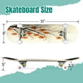 thumbnail image 2 of 31'' Complete Skateboard 7 Layer Canadian Maple Double Kick Deck Skateboards Watercolor painting Hanging branches fragrant cherry Skate Board for Beginner Adult Gifts, 2 of 5