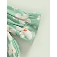 thumbnail image 6 of Bagilaanoe 2pcs Toddler Baby Girl Short Pants Set Floral Print Short Sleeve Off Shoulder Tops + Shorts with Belt 12M 18M 24M 3T 4T 5T Kids Casual Summer Outfits, 6 of 9