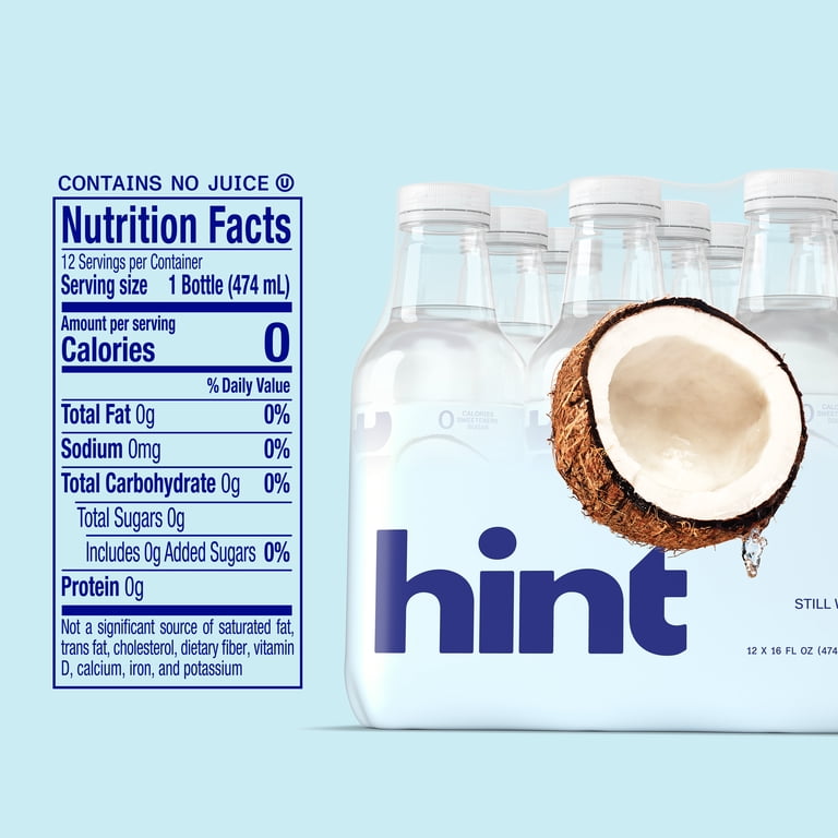 Hint Coconut Flavored Water, 16 fl oz Bottles, 12 Pack photo 8
