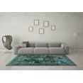 thumbnail image 3 of Ahgly Company Indoor Square Persian Light Blue Traditional Area Rugs, 6' Square, 3 of 4