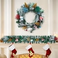 thumbnail image 2 of Huloretions 24 Inch Christmas Wreaths For Front Door,Xmas Village Wreath With Tree And Little House Decorations,Holiday Decor For Home Wall Window Indoor Outdoor, 2 of 6