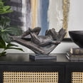 thumbnail image 2 of 16" x 9" Bronze Resin Patina Relaxing Frog Sculpture, by DecMode, 2 of 10