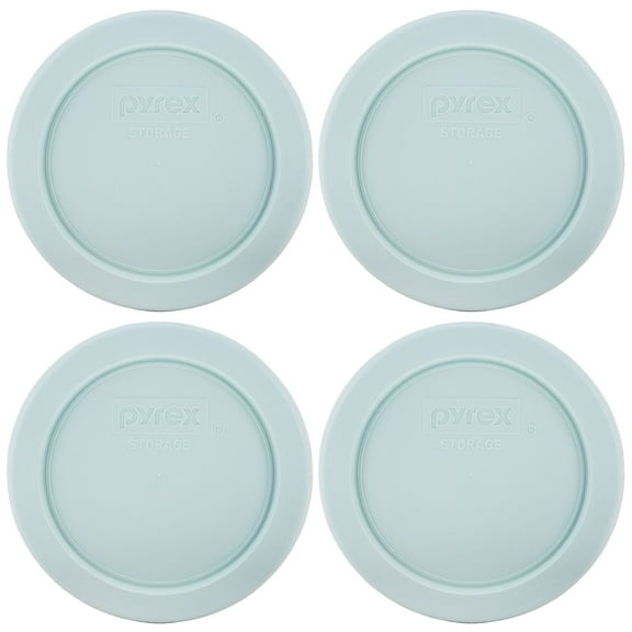 Pyrex 7202-PC Muddy Aqua Blue Plastic Storage Replacement Lid (4-Pack)