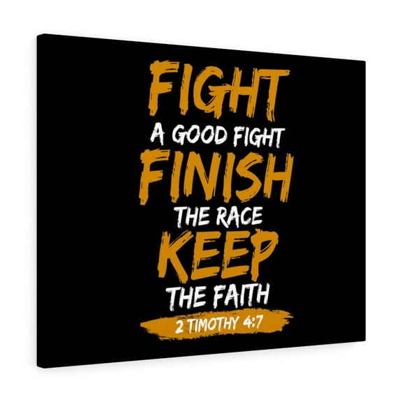 Scripture Walls Keep The Faith 2 Timothy 4:7 Bible Verse Canvas Christian Wall Art Ready to Hang Unframed