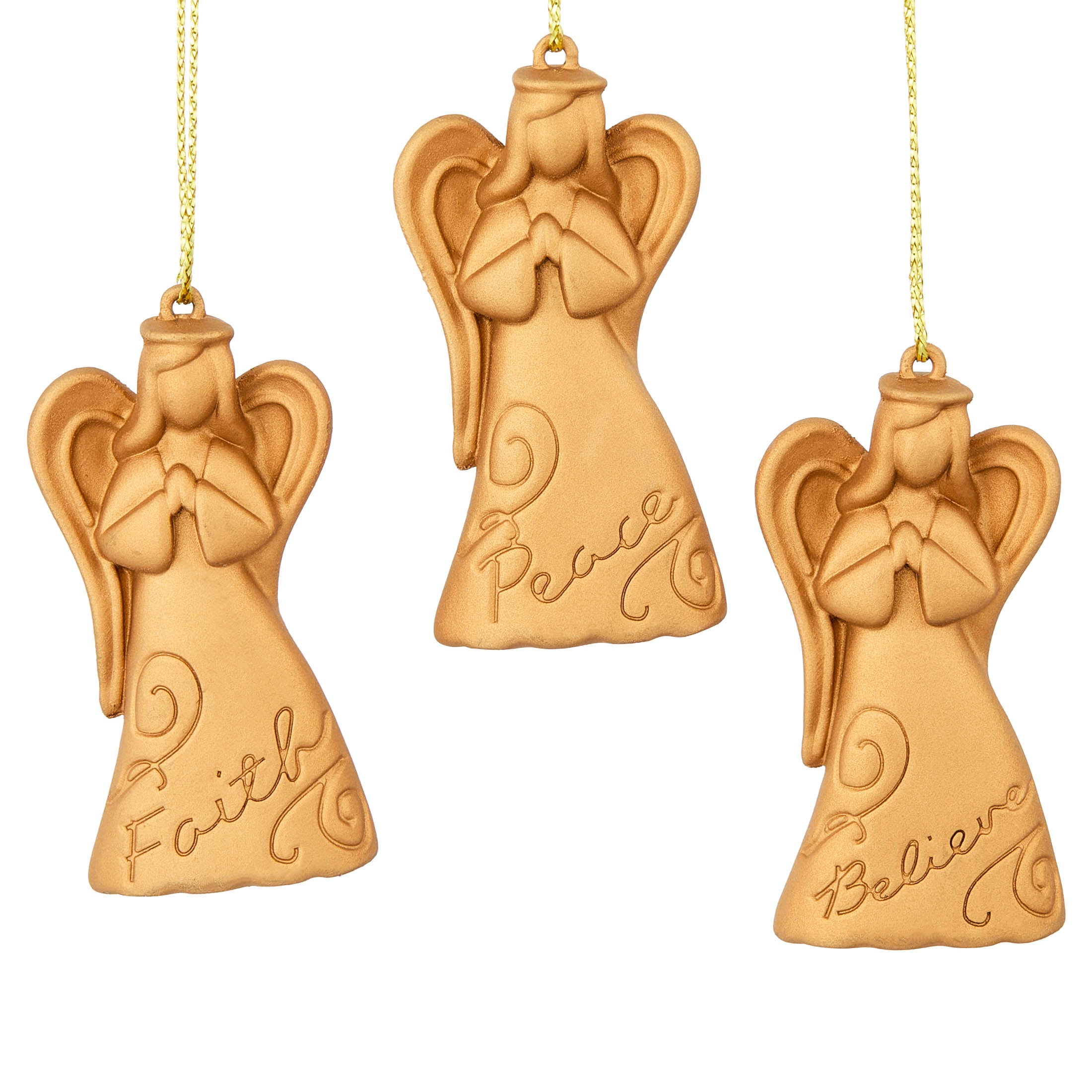6-Count Gold Angel and Cross Mini Christmas Ornaments, by Holiday Time