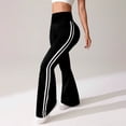 thumbnail image 4 of Women's Retro Wide Leg Side Striped Sports Pants Casual Loose Yoga Pants with Pockets, 4 of 5