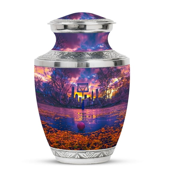 KARYLIZ Basketball Player Urn For Ashes Adult Male - Large Decorative Urn - Adult Urn For Human Ashes Women - 10 Inch Funeral Cremation Urn For Women - Burial Urn For Adult Human Ashes - Ash Holder