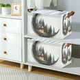 thumbnail image 2 of Yayeee Foldable Storage Basket for Shelves with Handles Waterproof Cloth Bins, Moon House, 2 of 7