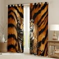 thumbnail image 2 of Manfei Teens 3D Tiger Black Out Curtains, Jungle Wildlife Animal Curtains Pack of 2 (42x63 Each), Orange Black Abstract Bedroom Curtains, Window Curtains Decor, 2 of 6