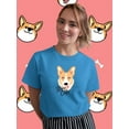 thumbnail image 2 of Stay Cute Happy Corgi T-Shirt Women -Image by Shutterstock, Female Small, 2 of 4