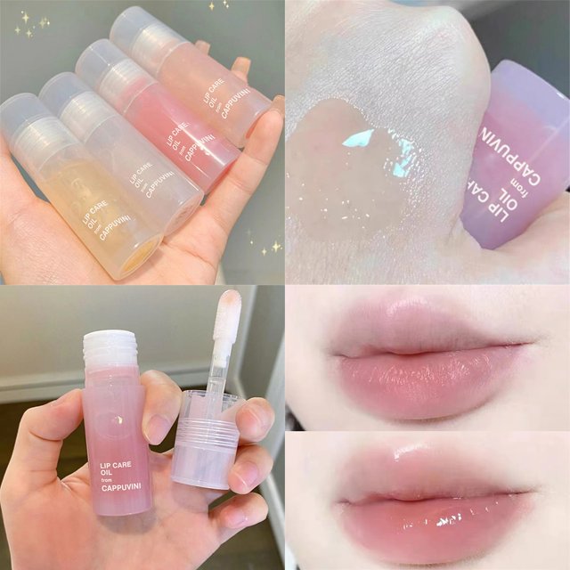 Oat Milk Lip Oil Lasting Moisturizing Lip Balm Relieves Dry Lips Lip Gloss Lip Glaze Fades Lip Lines Wet Lip Beauty Cosmetics02 Cappuvini He Qiyong unisex