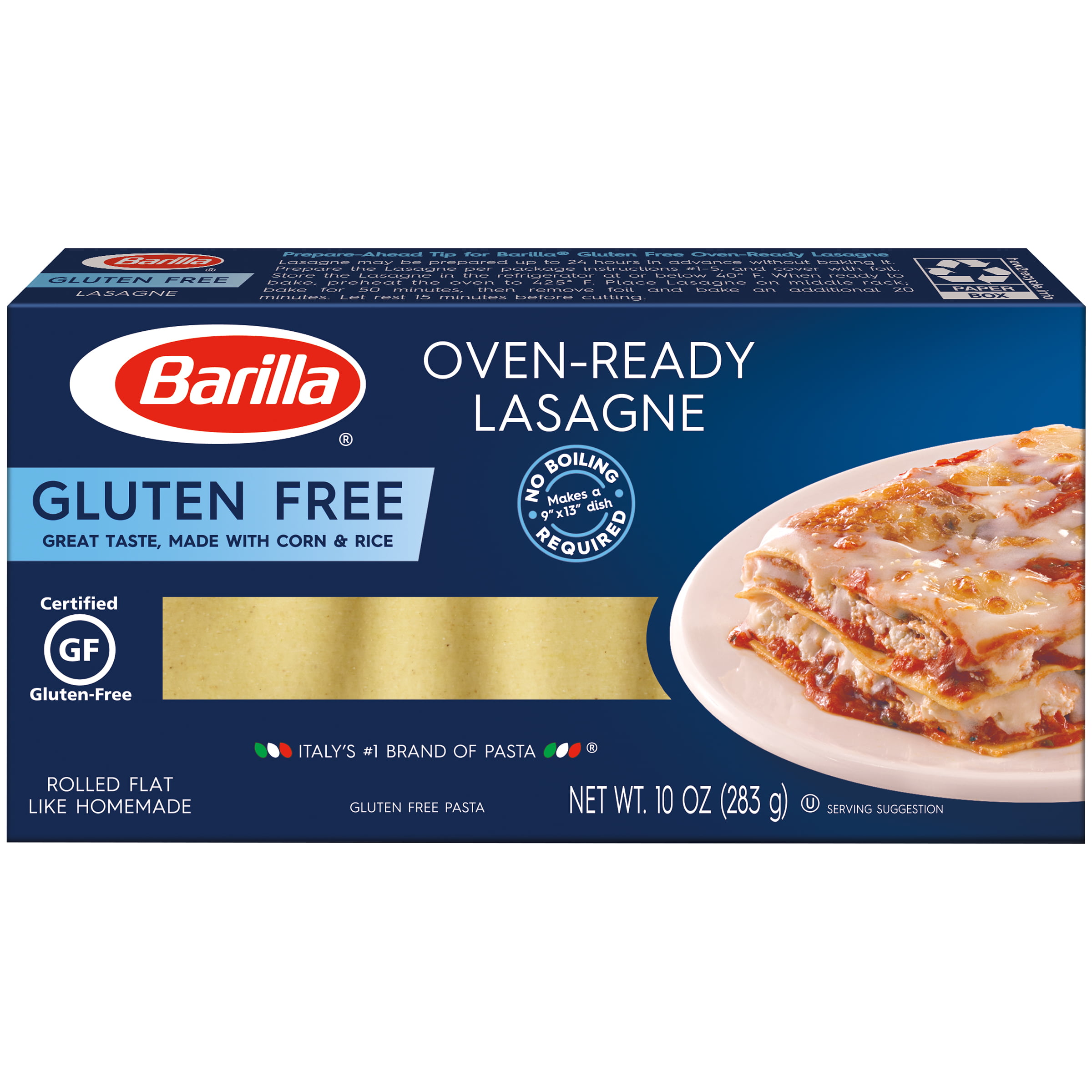 Barilla Gluten Free Oven Ready Lasagna  Aria Art