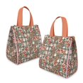 thumbnail image 2 of Pioneer Flower Floral Print Pattern Insulated Lunch Bag for Women & Adults,Large Portable Soft Cooler Lunch Bag,Thermal Food Storage Tote with Pearl Cotton,8.66L,8.75x5.75x9.5 Inch, 2 of 6