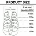 thumbnail image 2 of DESIGNICE Set Hoop Earrings Women Exaggerated Earrings Black Earrings for Women Hypo Allergenic Earrings for Women Hoops Silver, 2 of 4